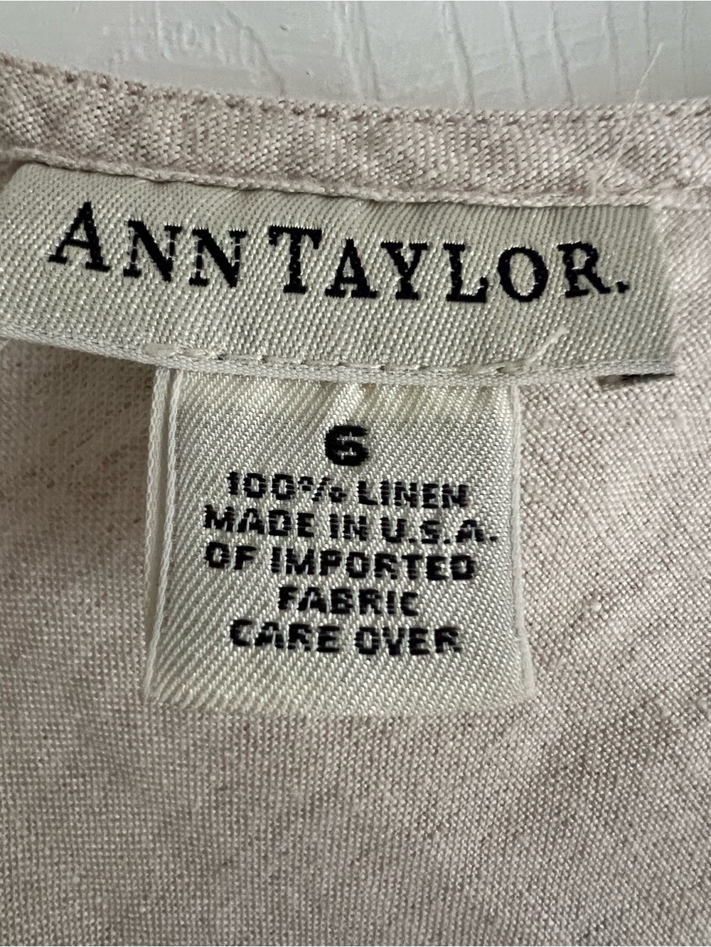 Ann Taylor Cream Linen Maxi Shift Dress - Picture 4 of 4